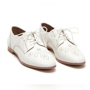 Frye White Terri Perf Oxford Shoes Size 7